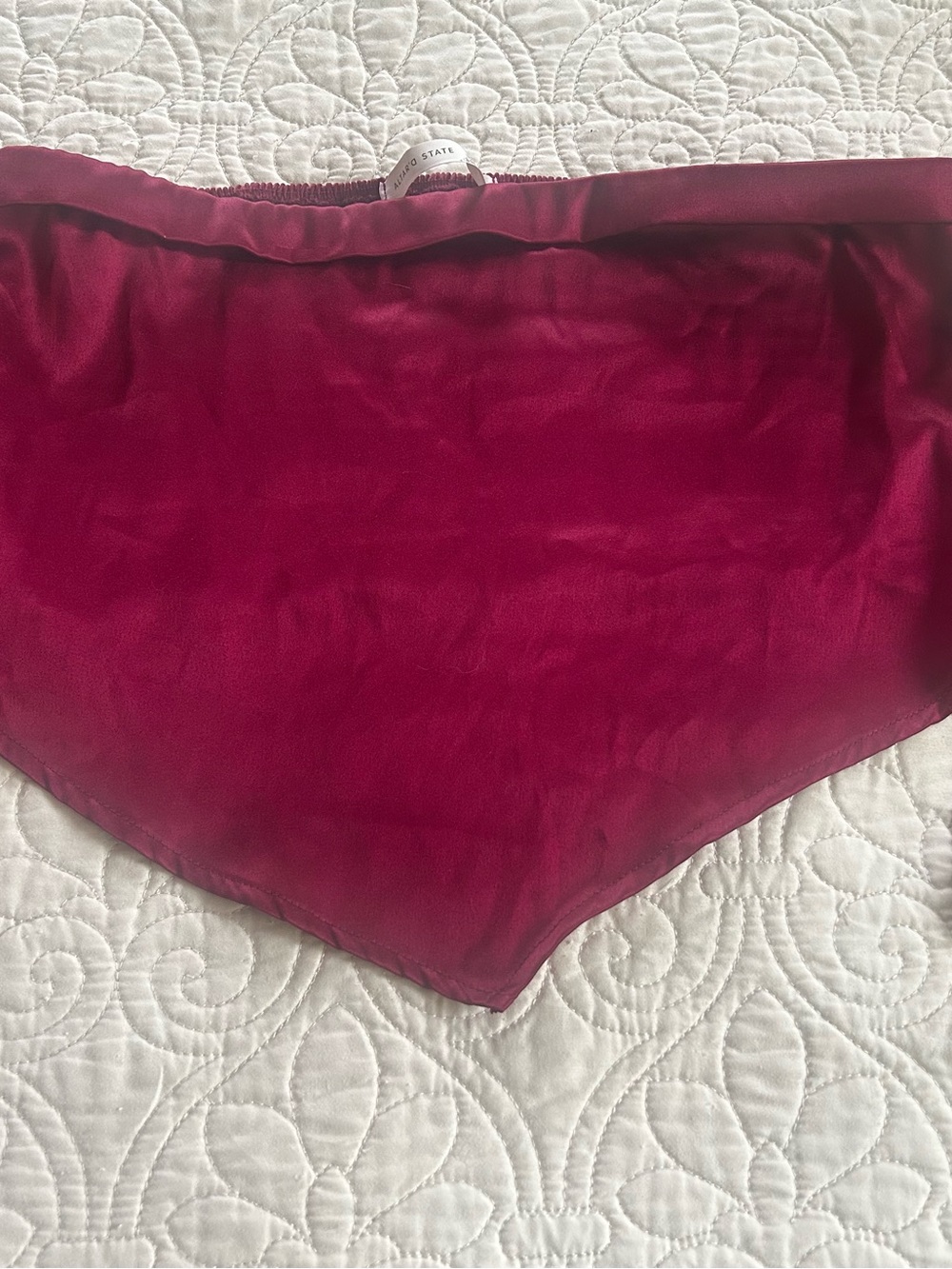 Altrd State Magenta Satin Bandana Scarf bow tie tube top